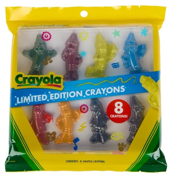 Crayola Character Shaped Limited Edition Crayons - Retired Colors - 8 Pcs