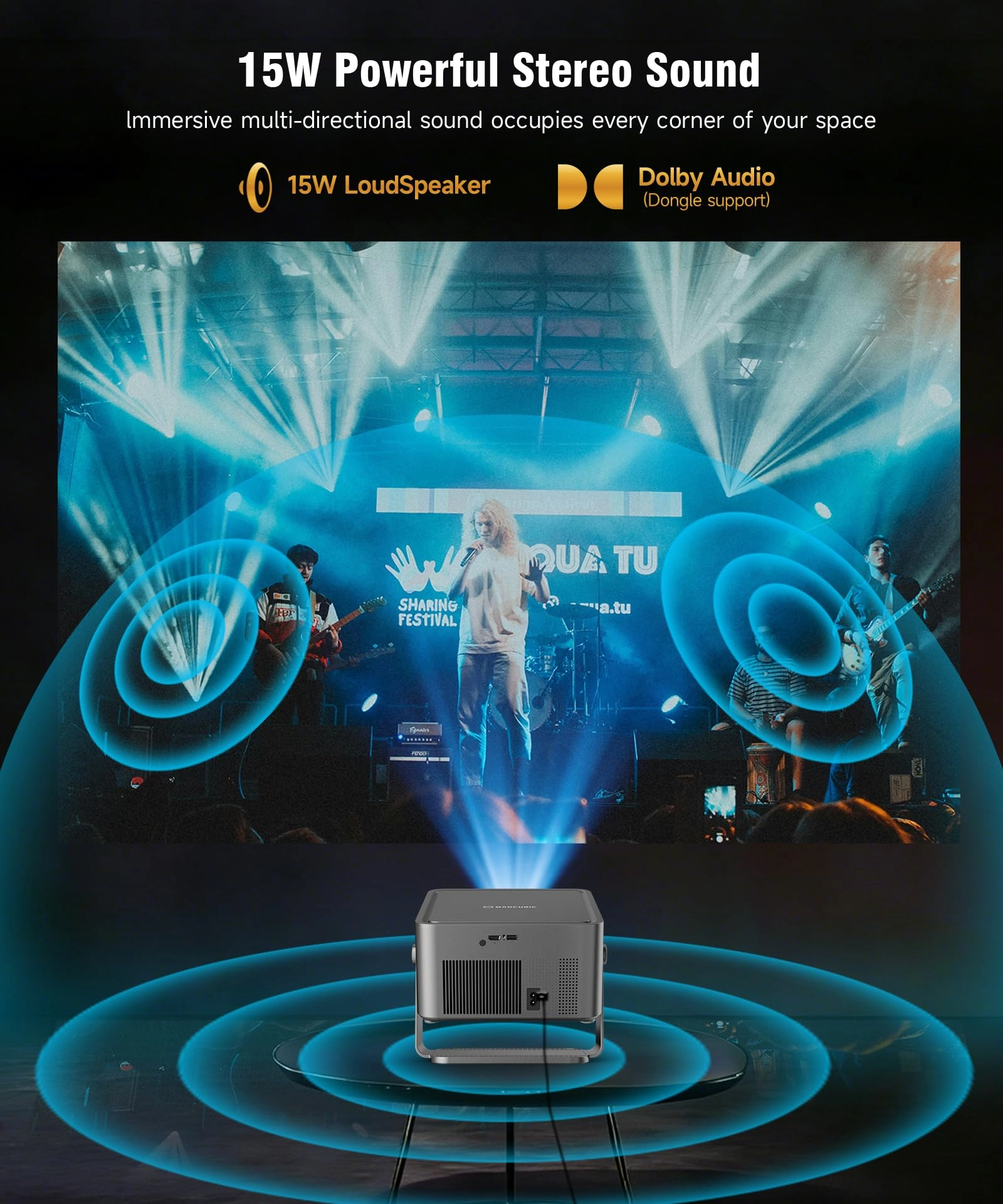 4K Smart Projector - 1920 x 1080 800 ANSI lumens