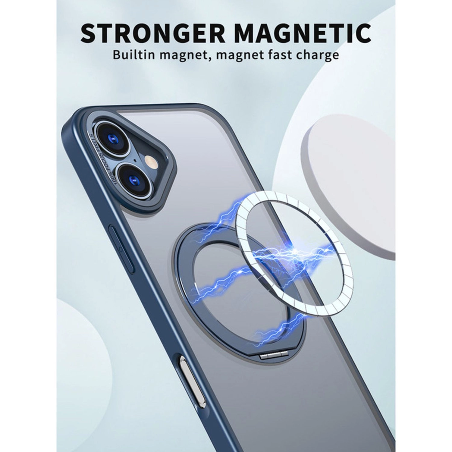MagSafe Clear Case - Thermoplastic Polyurethane, Tempered Glass Case Screen Protector for iPhone 16