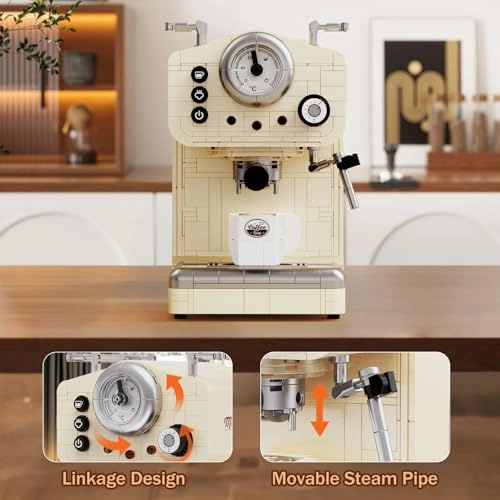 Classic Semi-automatic Espresso Model - 678 Piece Vintage Building Set
