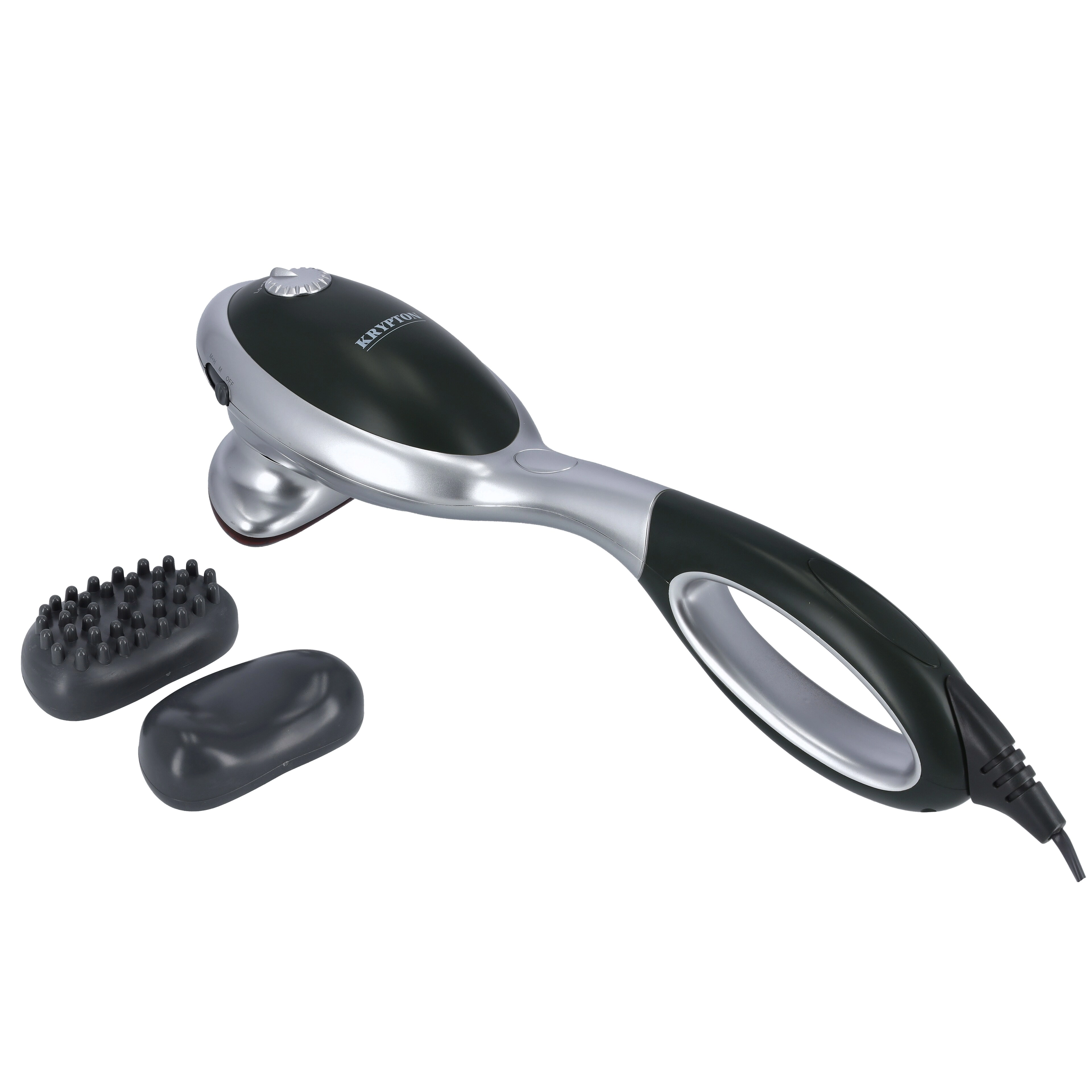 KRYPTON Percussion Massager - 3 Speed 2 Interchangeable Nodes Hot Or Cold