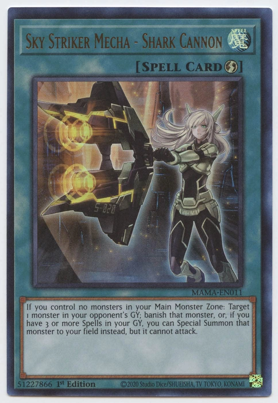 Yu-Gi-Oh! Sky Striker Mecha - Shark Cannon - Ultra Rare 1st Edition (MAMA-EN011)