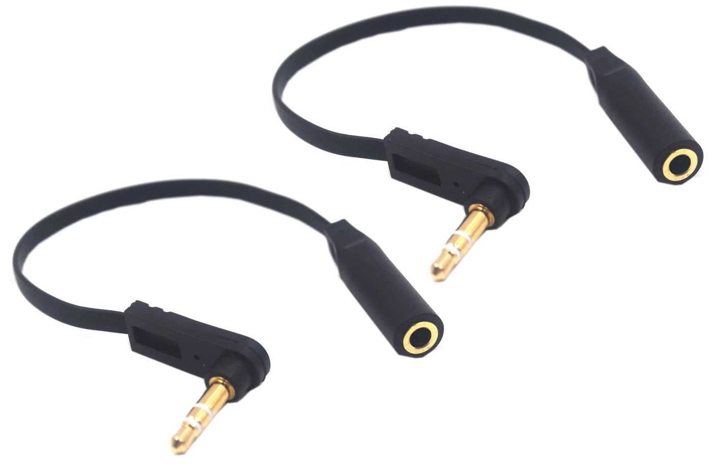 Kework 3.5mm TRS Jack Audio Flat Cable - 15cm Pack