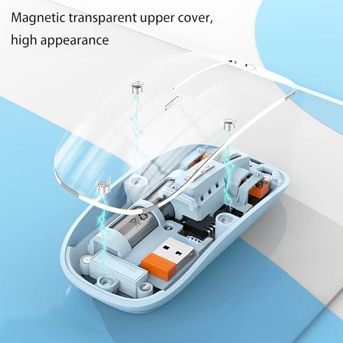 Transparent Wireless Bluetooth Mouse - Bluetooth Radio Frequency