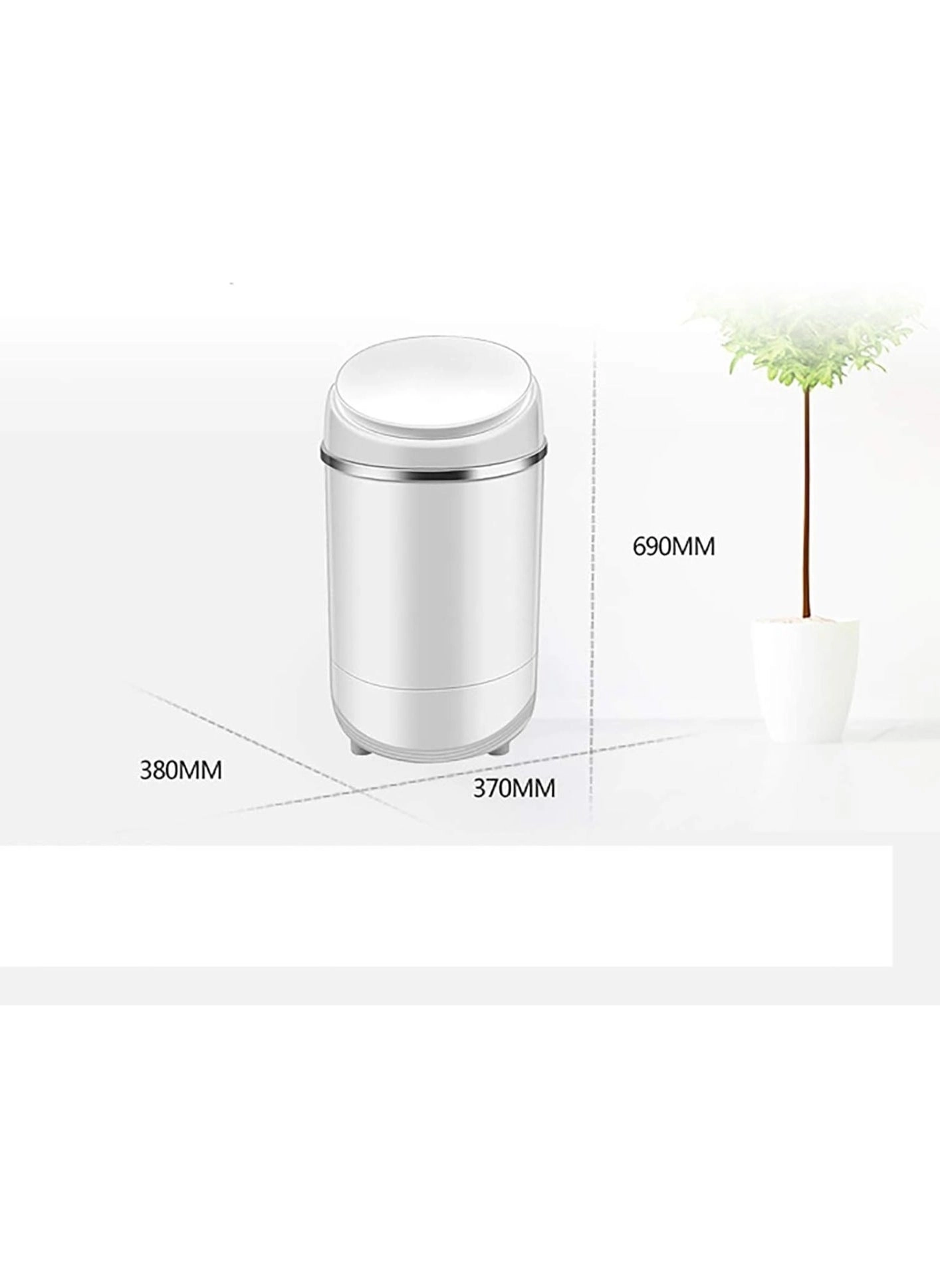 Mini Household Semi-Automatic Washing Machine – Compact Single Tub Washer for Baby Clothes, Kids Clothing, and Small Loads – Desktop Washing Machine for Home, Dorms, and Apartments