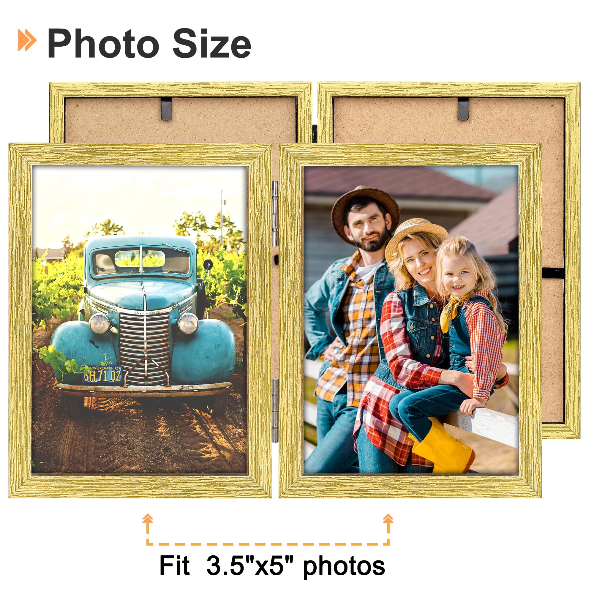 Double Picture Frame - 3.5x5 in 2 picture frames