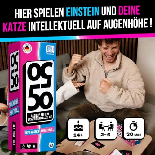 50/50 - Funny Quiz Game - Card Game (German)