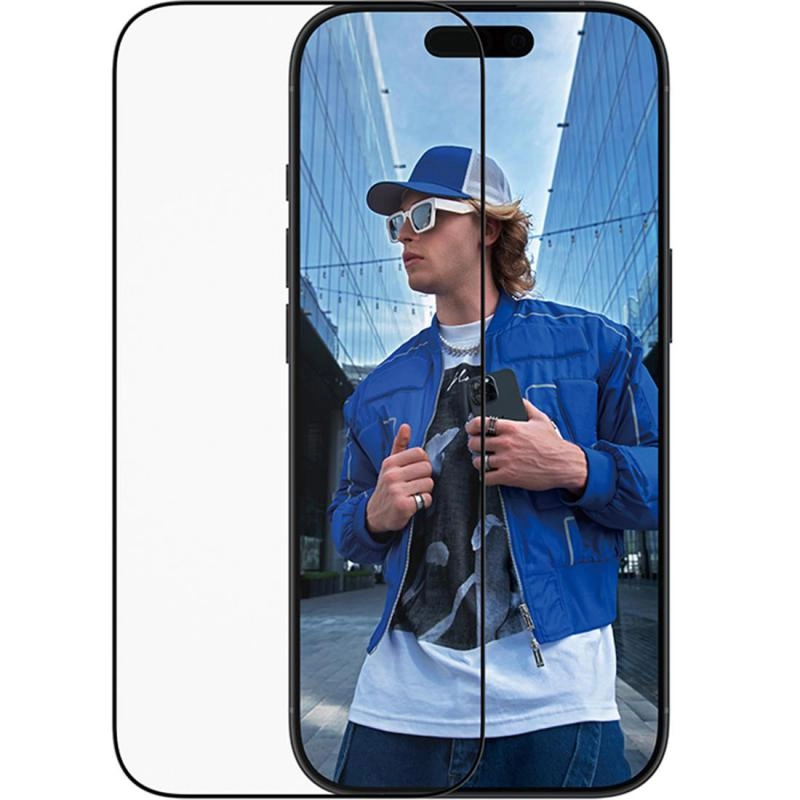 Ultra Wide Fit Clear Tempered Glass Screen Protector for iPhone 16 Plus