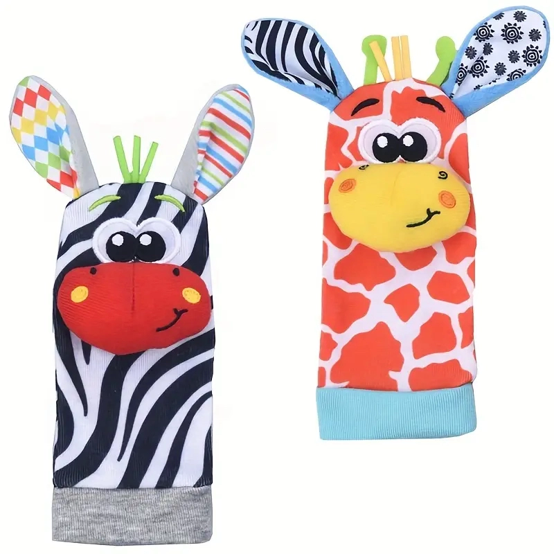 Wrist Rattle & Foot Finder Socks - 1+ Animal designs