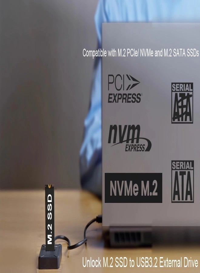 M.2 SSD Reader Adapter - NVMe & SATA USB 3.2 Type-C 10Gbps
