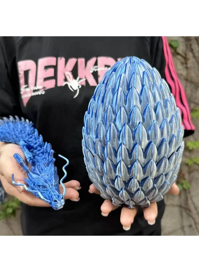 Dragon Egg - Pink Rainbow 3D Printed Movable Set