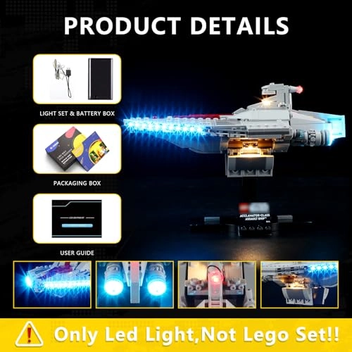 Light Kit for LEGO Acclamator-Class Assault Ship 75404 - Plastic Star Wars 1 5V