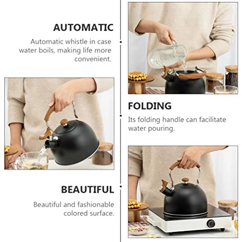 Whistling Tea Kettle - Wooden stainless steel 2.5L