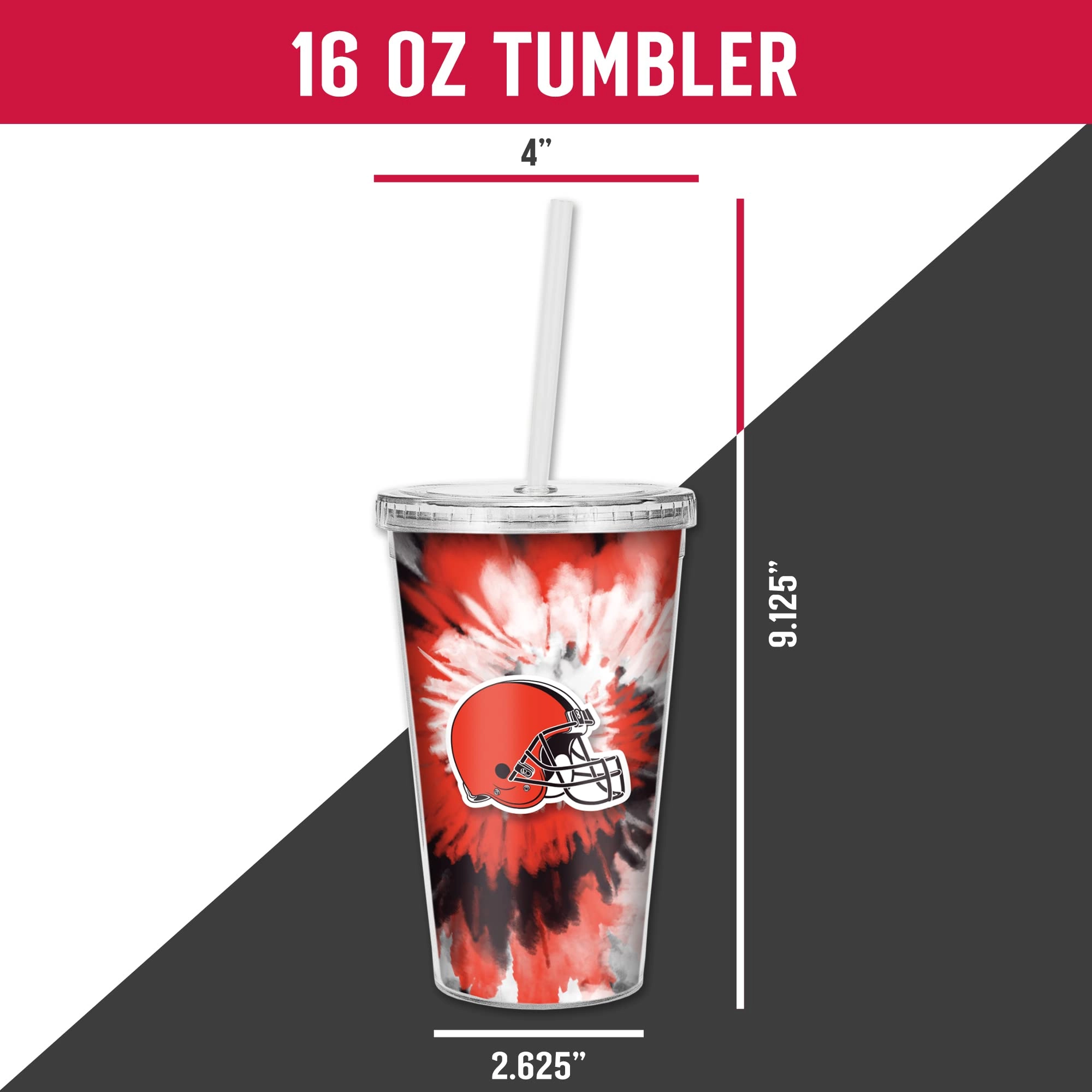 NFL Football Metallic Tie Dye Tumbler - 473ml