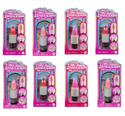 Mini BarbieLand Fashionistas - 1.5-inch Lipstick Tube Pack of 4