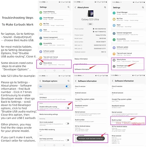 USB C Headphone Wired Earbud
