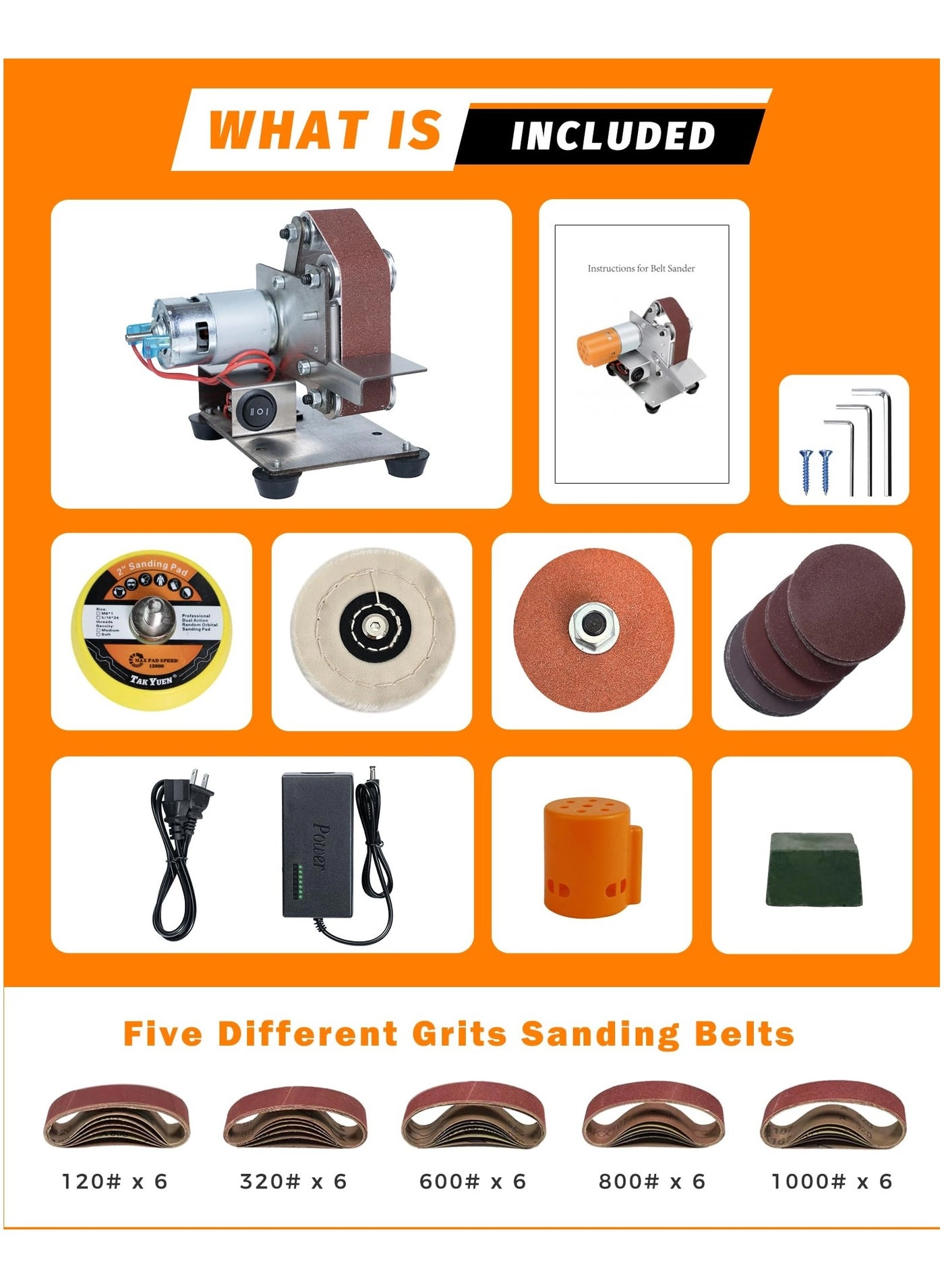 Mini Belt Sander - 15 Degree 7 Speed Kit