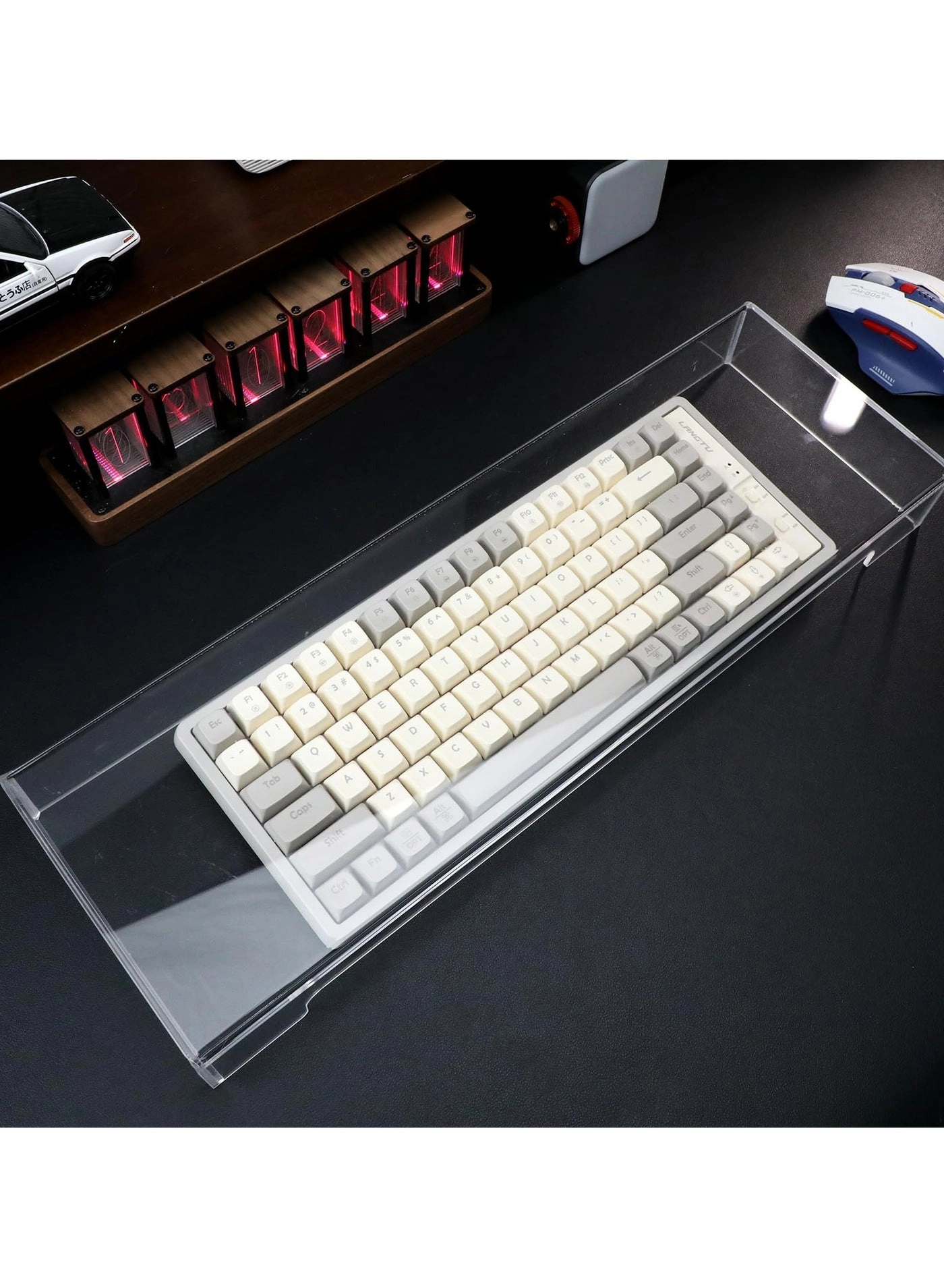 Keyboard Cover - Acrylic Transparent 18.5x5.9x1.8 Inch