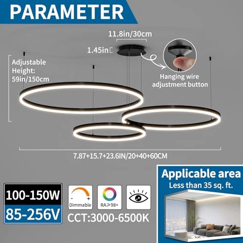 Modern Chandelier - Dimmable