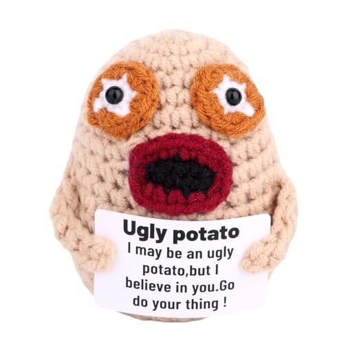 Mini Funny Knitted Potato - 7.5cm