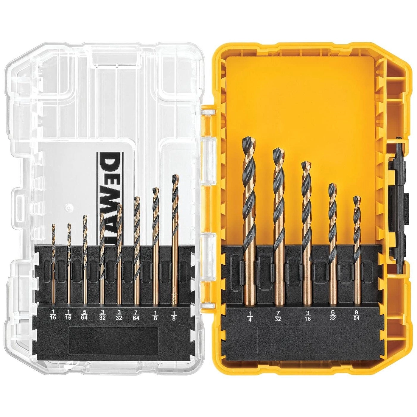 DeWALT Black Oxide Drill Bit Set - High Speed Steel 13-Piece 1/16-inch - 1/4-inch