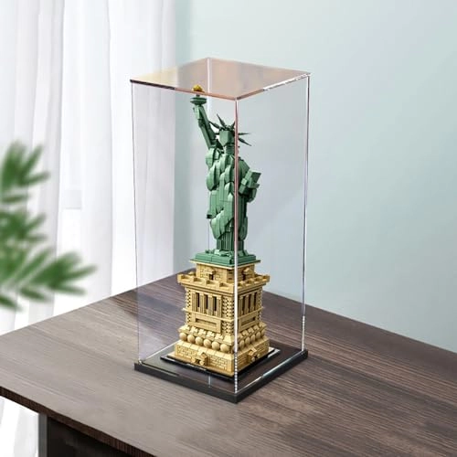 Display Case for Lego 21042 Statue - 50x20x20cm Black