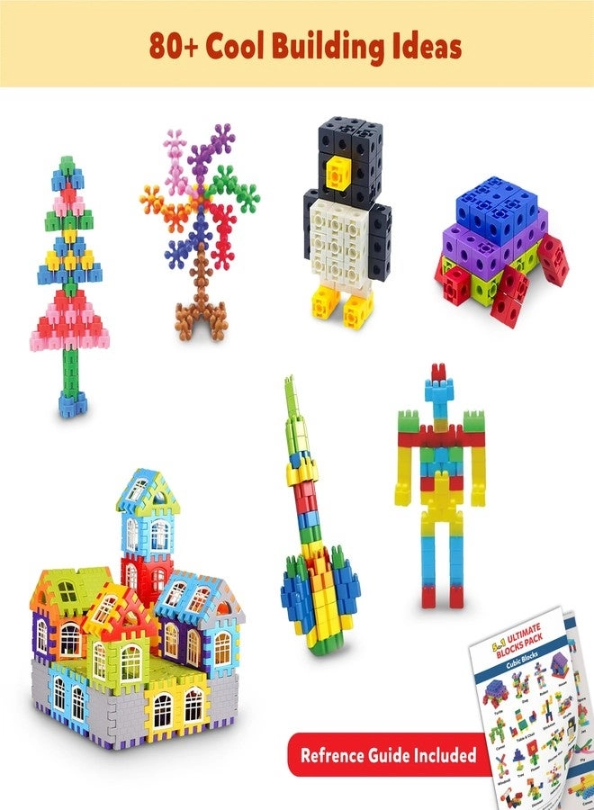 5-in-1 Ultimate Plastic Building Blocks - 250+ pcs