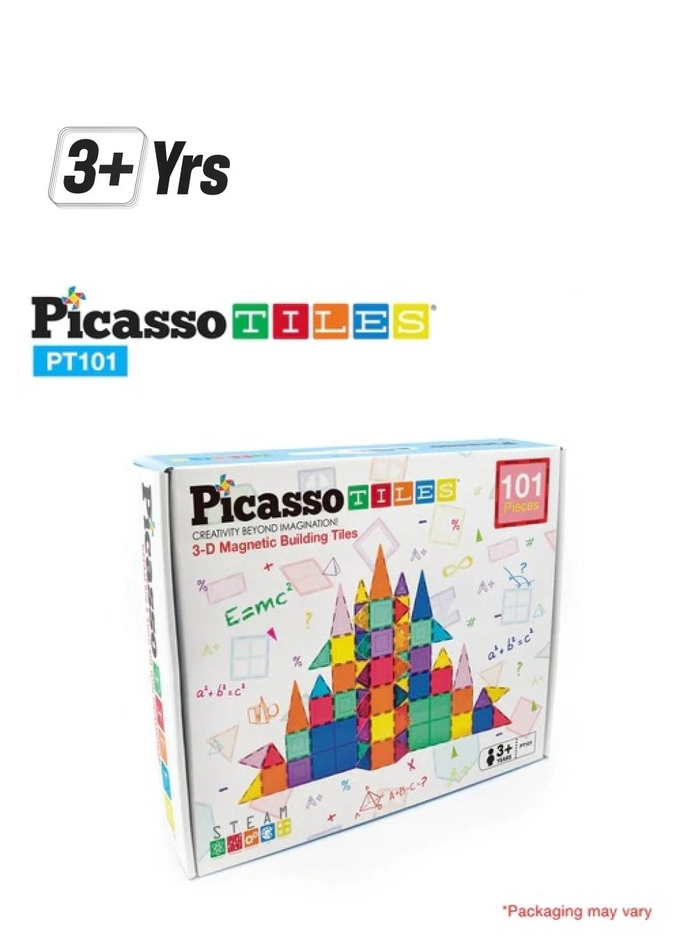 PicassoTiles Magnetic 3D Blocks - Architecture 101 pcs