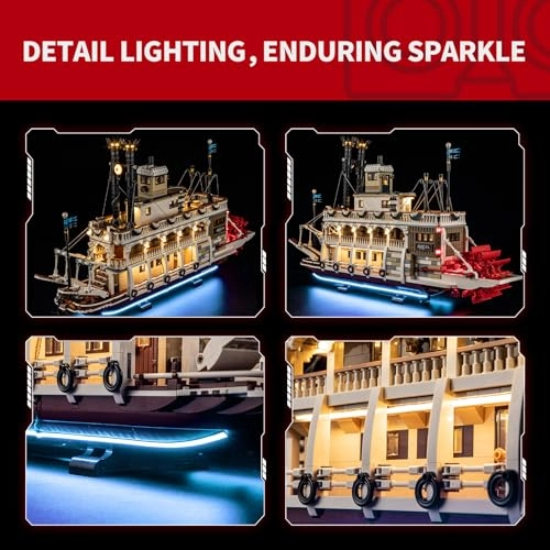 2.0 Light Kit - Plastic for LEGO Ideas River Steamboat 21356