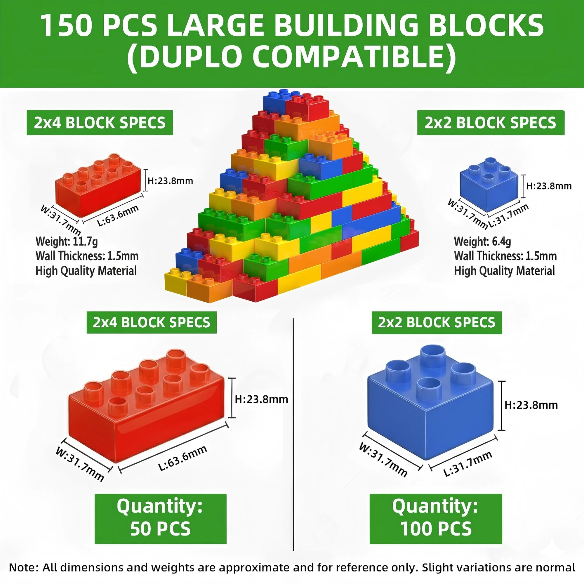 Blocs de construction - 150 pcs Architecture