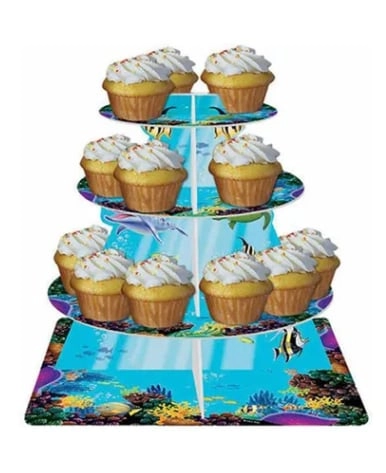 CREATIVE CONVERTING Ocean Party Tiered Server