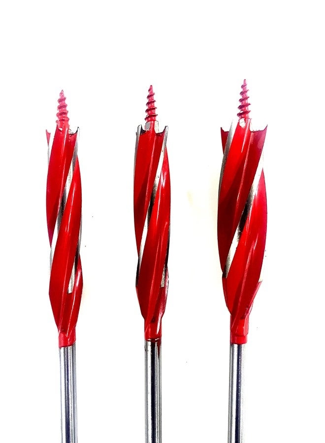 Four Slot Wood Drill Bit Set - 18mm 20mm 25mm