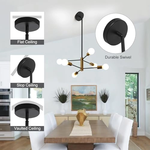 Sputnik Chandelier - 33.5in/85cm(H) 23.6in/60cm(Adjustable Height)