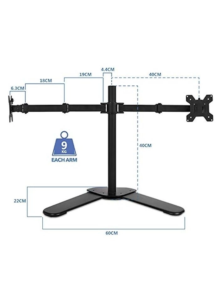 Dual LCD Monitor Desk Mount Stand - 2 27in