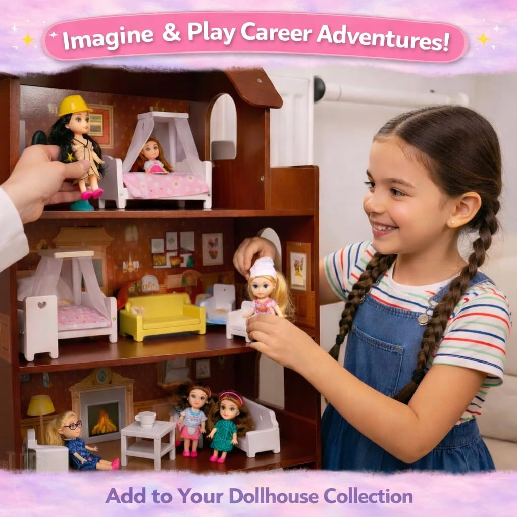Little Career Toddler Dolls - with Dresses Chef Doctor Pilot