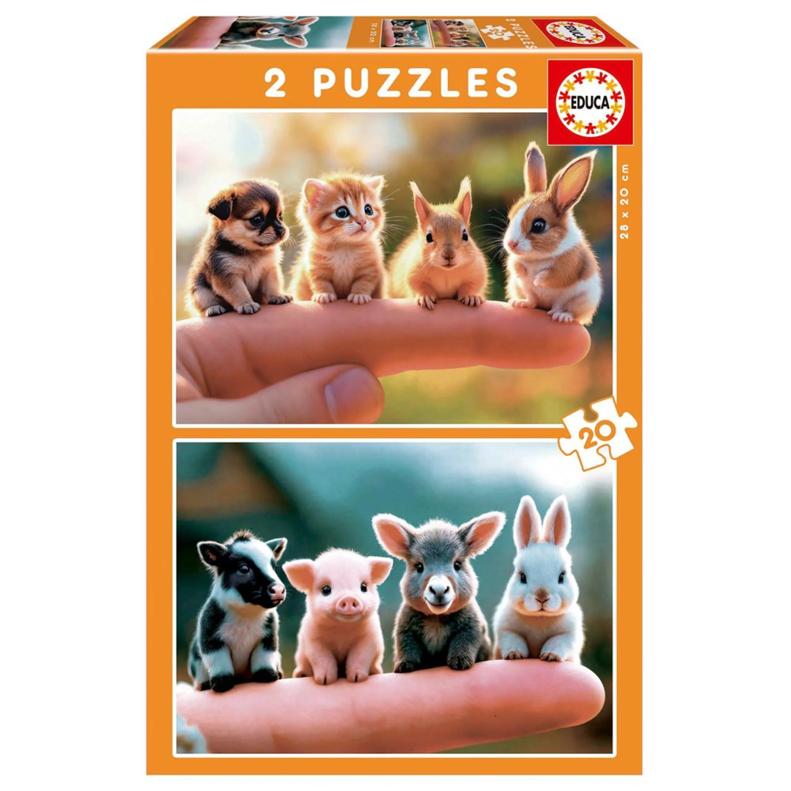 Educa 2-in-1 Baby Animals Puzzle (5413458-20221) - 40 pcs