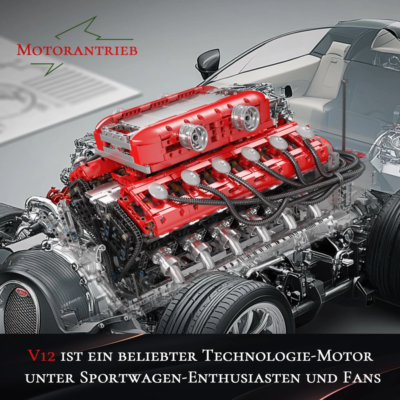 10169 V12 Engine - 3472 pcs