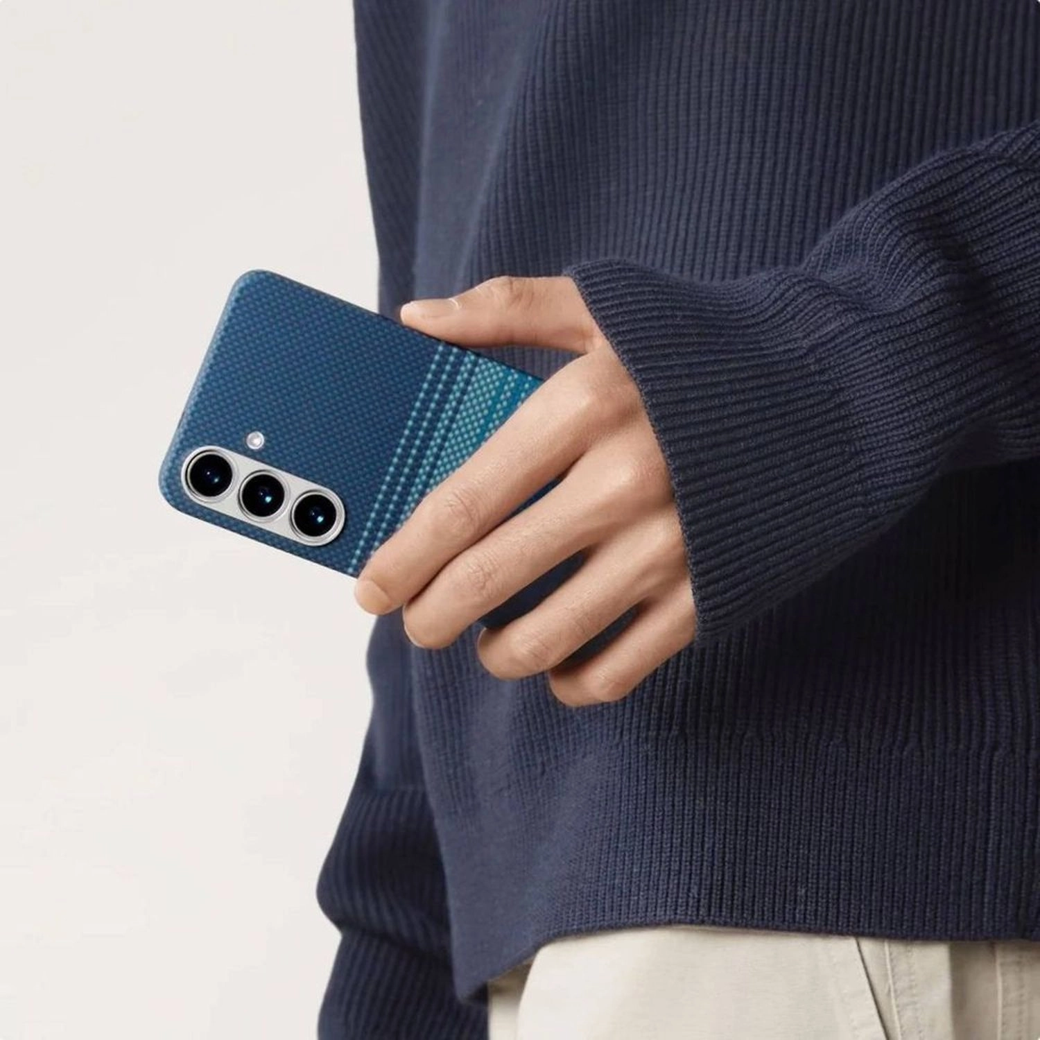 Tactile Woven Back Cover Mobile Case with MagSafe for Samsung Galaxy S25 Ultra