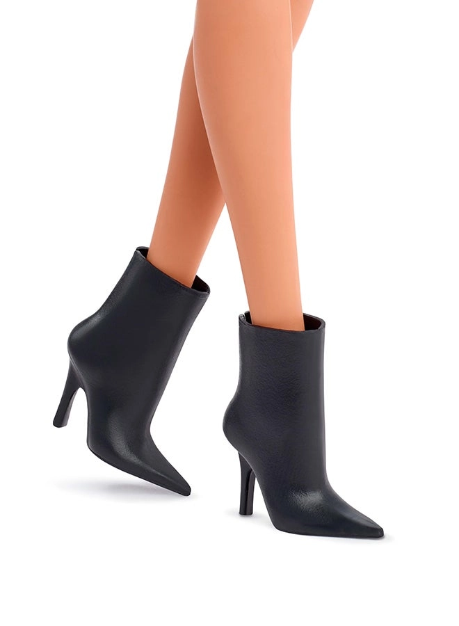 Barbie Basics Model 1 - Brunette Black Mini Dress