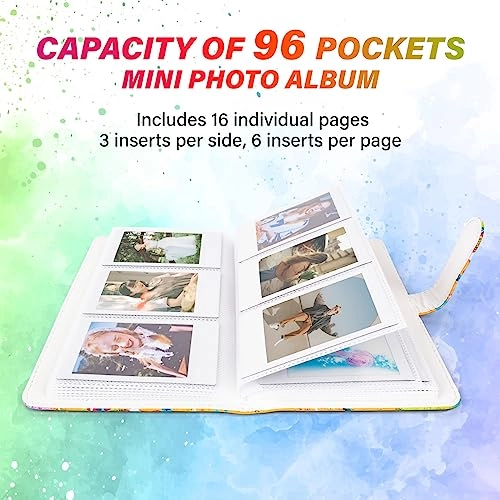 Instax Mini 3" 96 Pockets PU Leather Photo Album