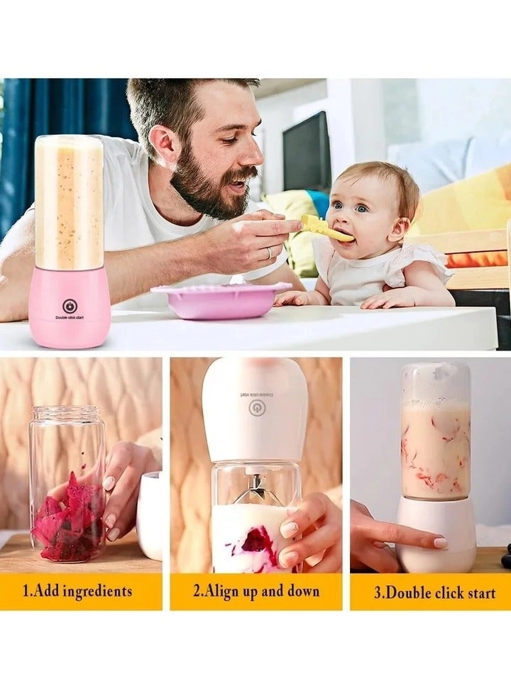 Portable Blender Smoothie Maker - Rechargeable Leakproof Lid Sip Spout