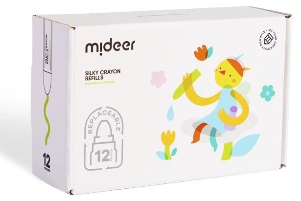 Mideer Silky Crayons - 12 Pcs