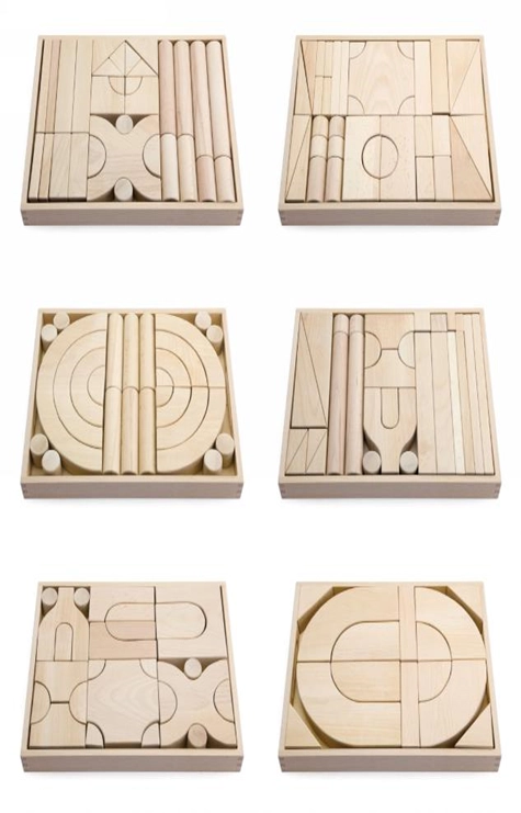 Beech Wood Block - 6 Trays Set#2