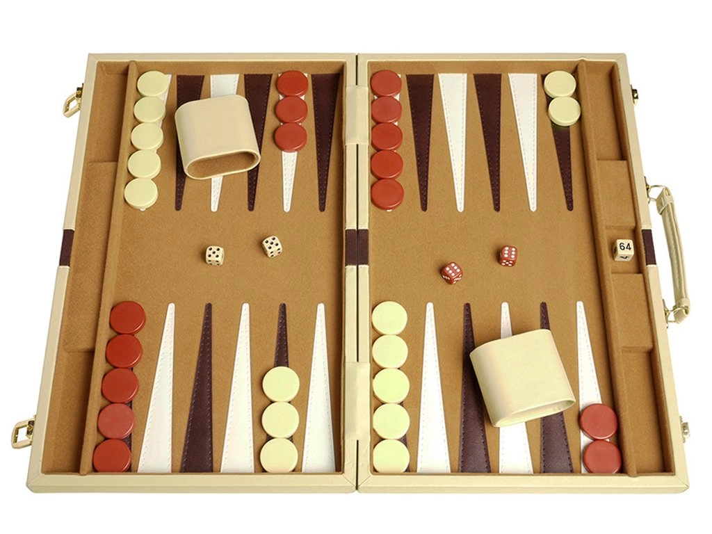Middleton Games Deluxe Backgammon Set - Camel