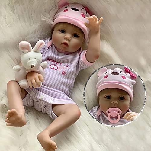 Reborn Baby Doll - 22 Inch Vinyl Brown Eyes