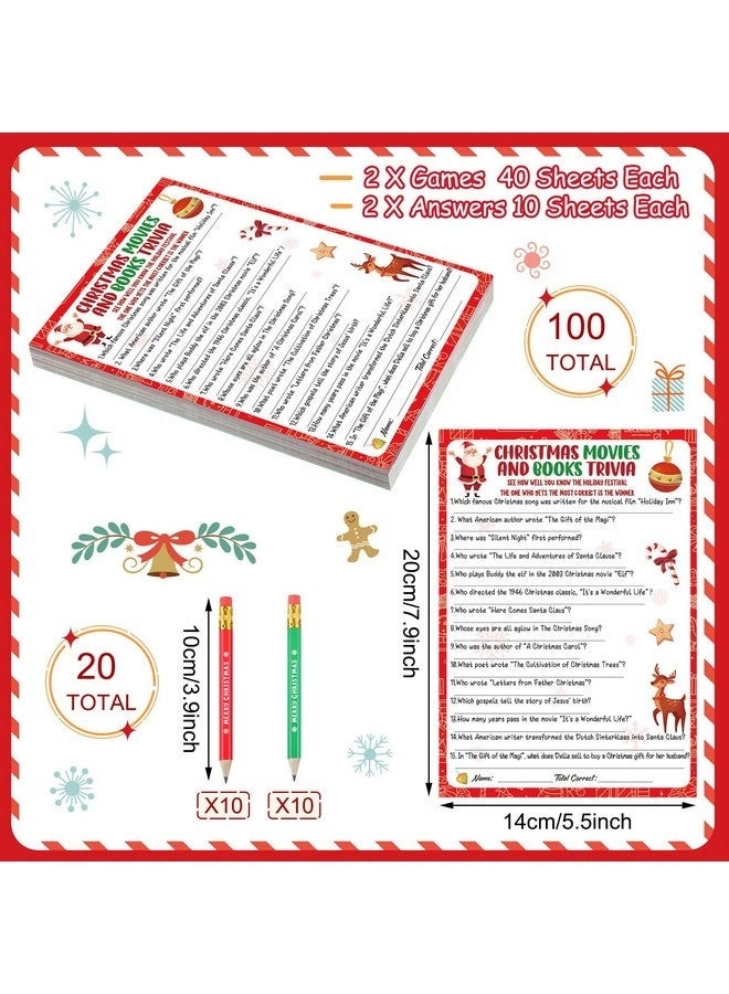 Christmas Trivia Games - Adults 120 Pcs