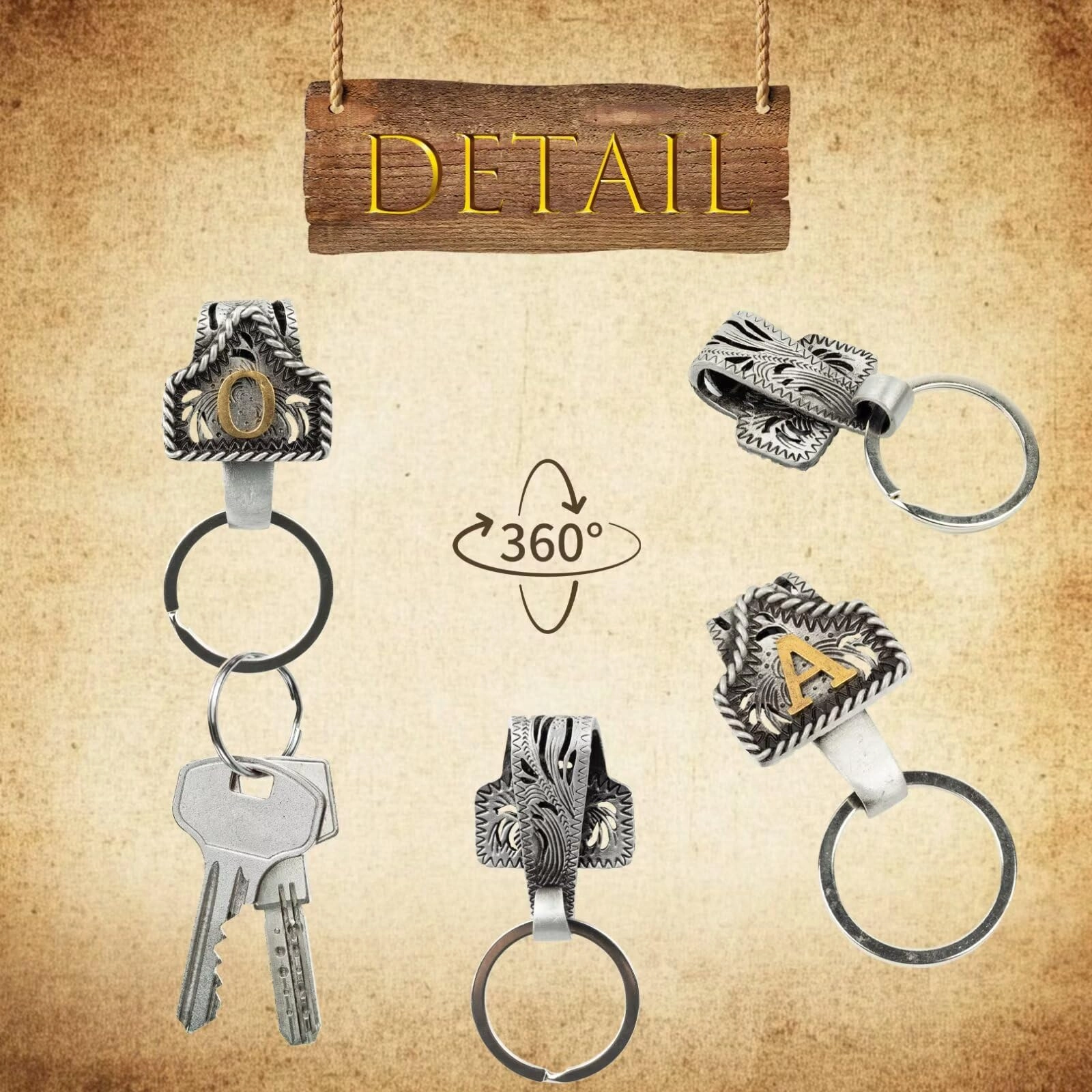 Letter Keychain - Western