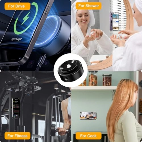 15W Car Electric Suction Cup Magnetic Wireless Charger Phone Holder