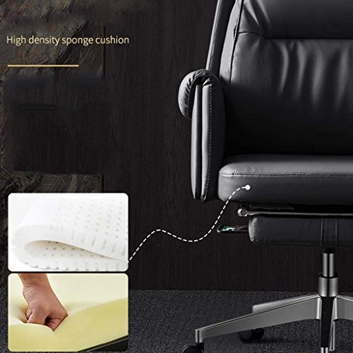 Desk Chair - PU Leather Brown High Back