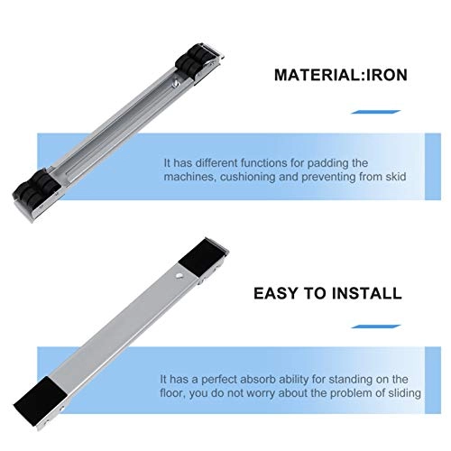 Washing Machine Base - Adjustable Silver